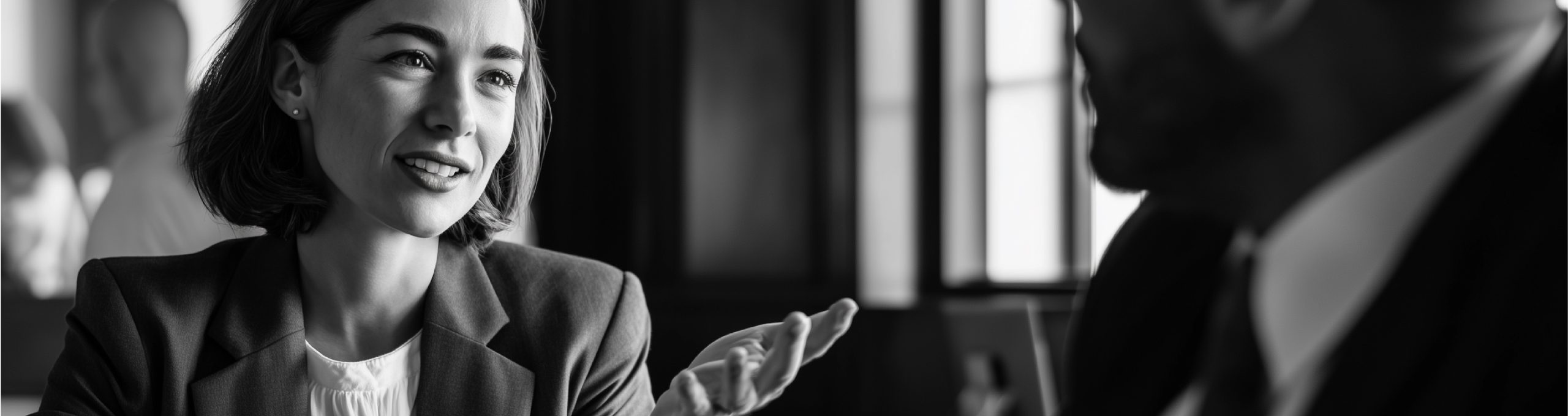 Private equity leader discussing performance transformation with Co-hesion